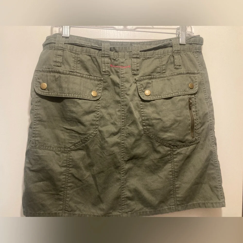 Free People Forest Green Skirt with Accent Belt